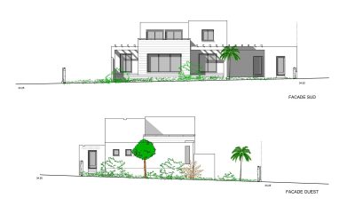 Création de plans et permis de construire, villa moderne 160m2
