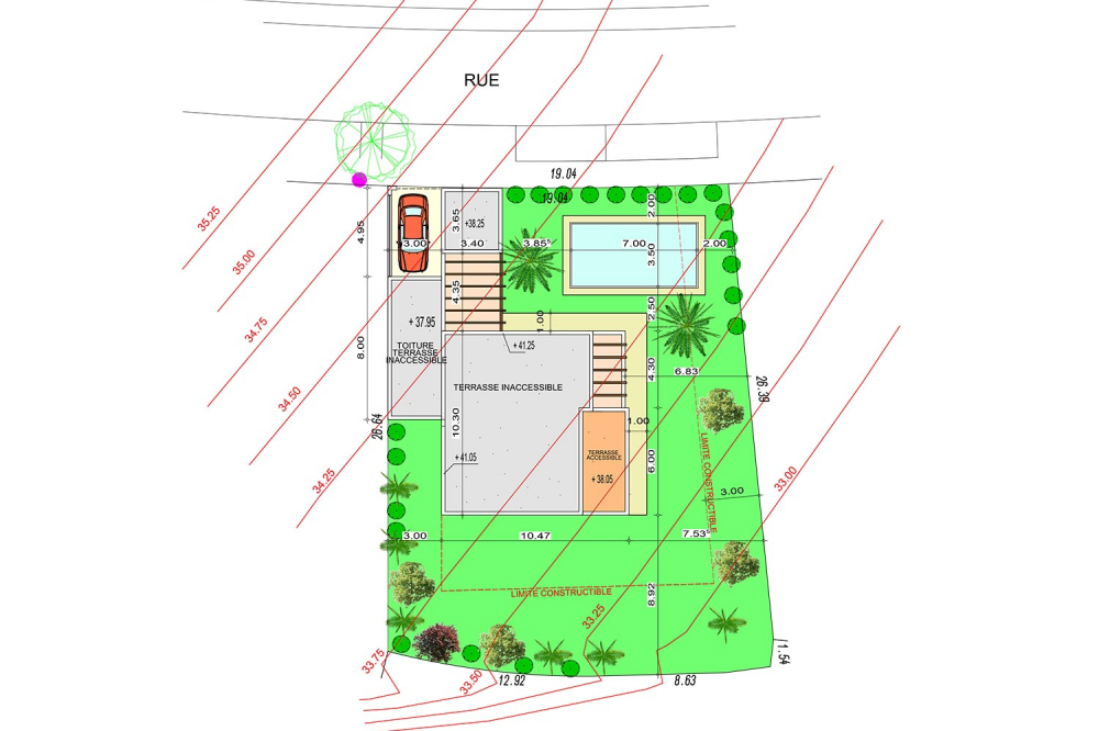 plan-terrain-toiture-terrasse-projet-villa-pyrenees-orientales-66