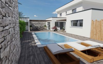 Plans et de visuels 3D pour une villa contemporaine de 197m2