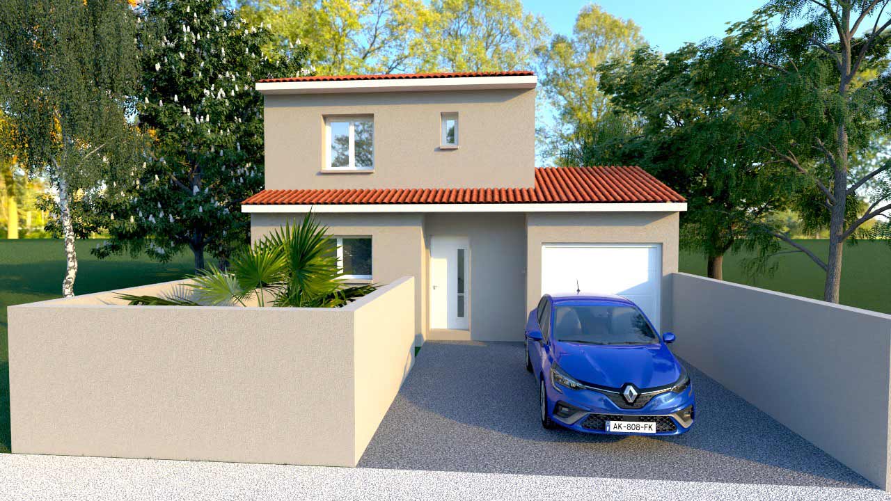 construction-villa-demi-étage-vue-avant