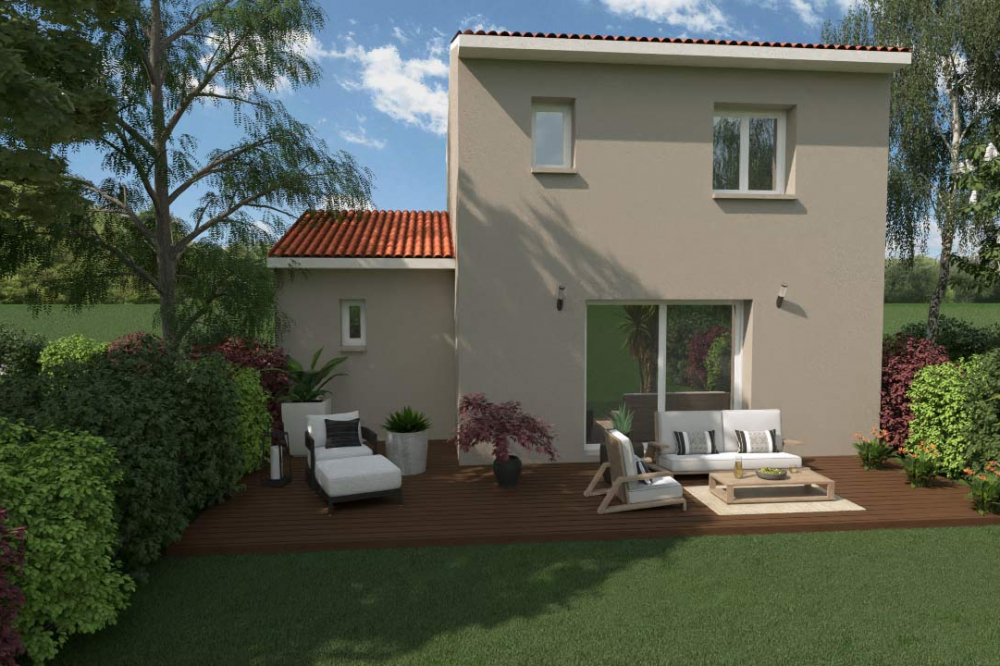 construction-villa-demi-étage-vue-jardin