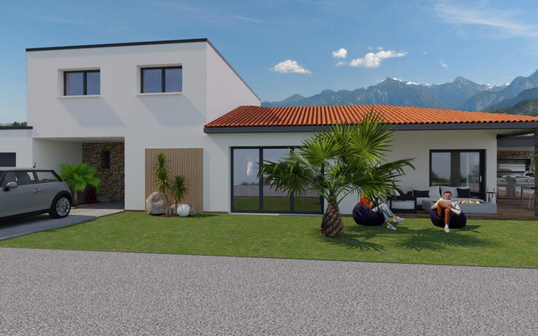 Conception des plans 3D et permis de construire villa 130m2