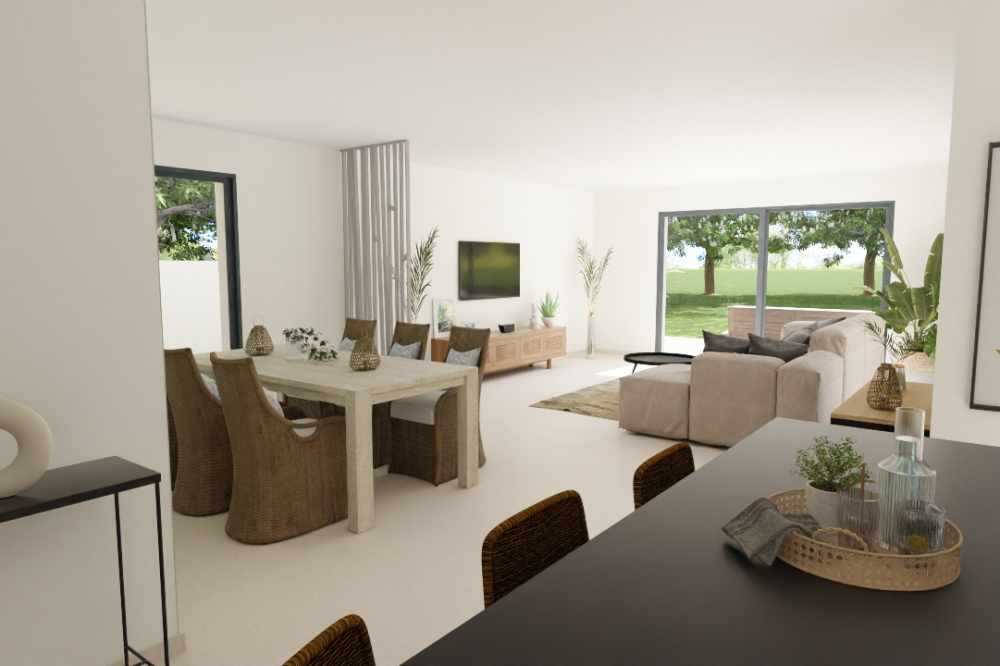 villa-contemporaine-piece-de-vie-vue-cuisine