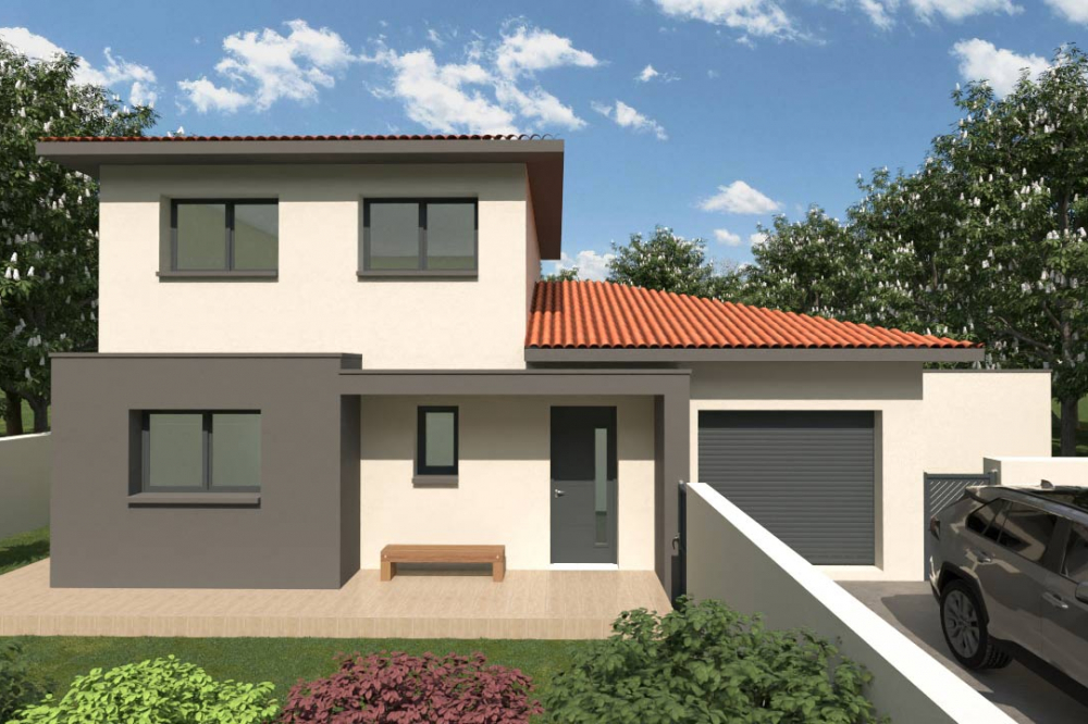 villa-contemporaine-toiture-mixte-vue-avant