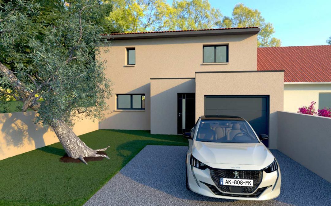Réalisation des plans, visuels 3D int/ext villa étage 110m2
