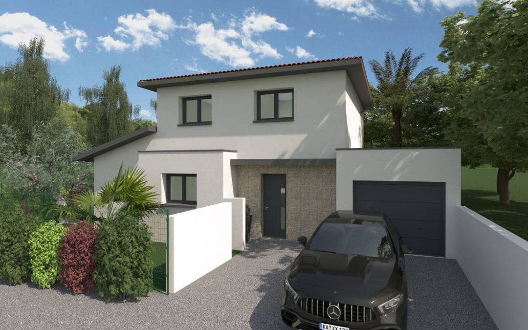 Villa contemporaine 120m2 avec garage 15m2