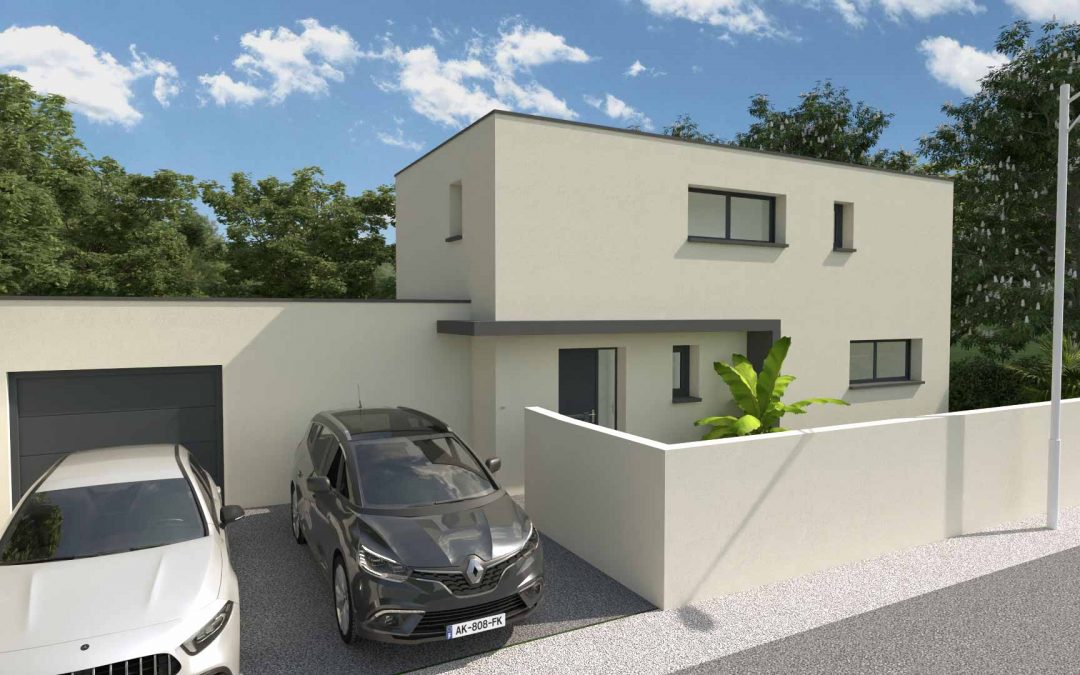 Villa contemporaine 130m2 habitable et garage 20m2